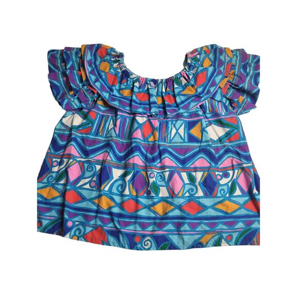 2647 Michelle Michael Women's Fiesta Blouse Size Large - Picture 2 of 5